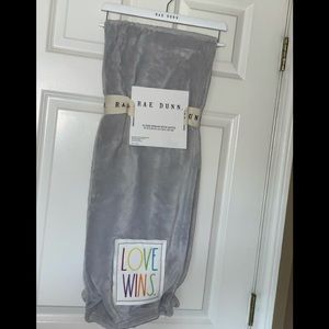 Rae Dunn Throw. “LOVE WINS”